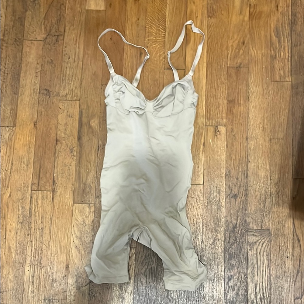 SKIMS Cream Shapewear Bodysuit with Adjustable Straps